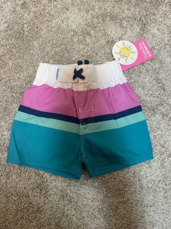 Rugged Butts Other - RuggedButts Baby Swim Trunks 6-12M NWT UPF 50+ Stripe Board Shorts